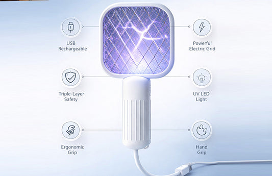 Rechargeable Electric Mosquito Swatter Racket