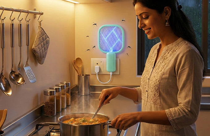 Rechargeable Electric Mosquito Swatter Racket