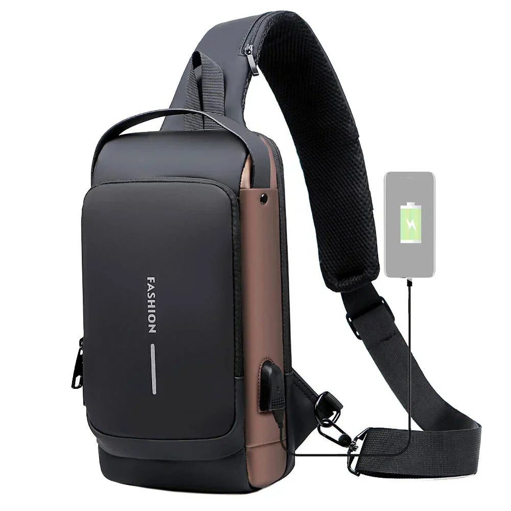 Waterproof Anti-Theft Sling & Backpack– USB Charging