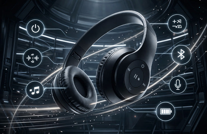P47 Bluetooth Headphones with Foldable Design
