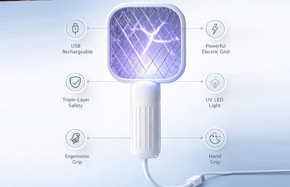 Rechargeable Electric Mosquito Swatter Racket
