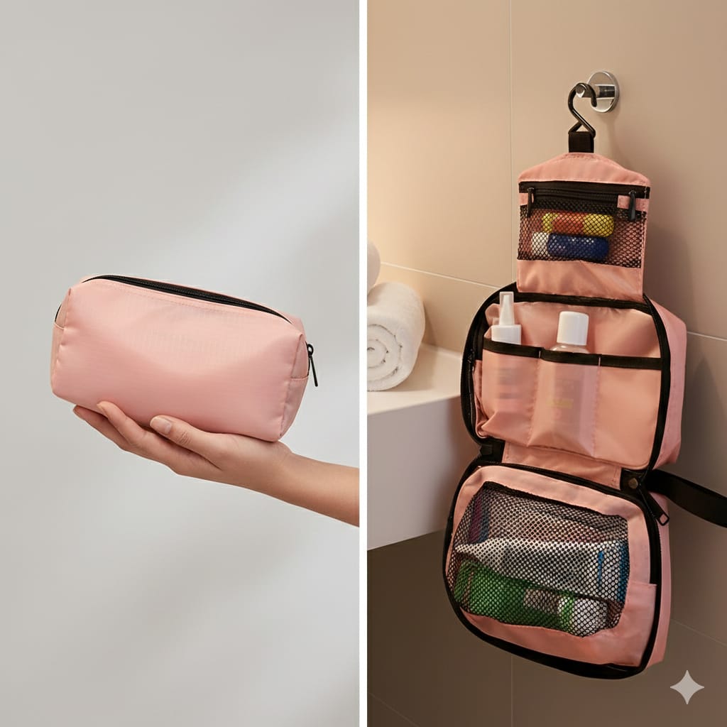 Premium Hanging Toiletry Organizer Travel Bag