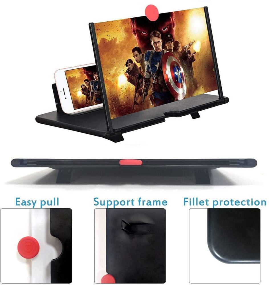 10" Screen Magnifier-3D HD Magnifying Projector Screen Enlarger for Movies, Videos and Gaming – Foldable Phone Stand Holder with Screen Amplifier–Compatible with All Smartphones @ Rs. 499