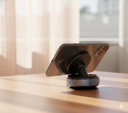 Super Soft Glace Cotton King Size 360° Vaccum Magnetic Phones Holder, Magnetic Car Phone Mount, Hands-Free Suction Cup Phones Holder for Car/Gym/Mirror/Shower, Car Mount Compatible with All Mobile