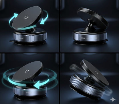 Super Soft Glace Cotton King Size 360° Vaccum Magnetic Phones Holder, Magnetic Car Phone Mount, Hands-Free Suction Cup Phones Holder for Car/Gym/Mirror/Shower, Car Mount Compatible with All Mobile