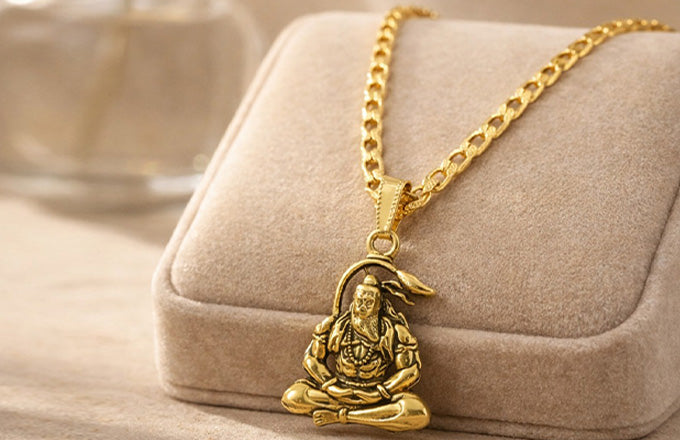 Hanuman Ji Pendant With Chain, Religious Jewellery for Men and Women